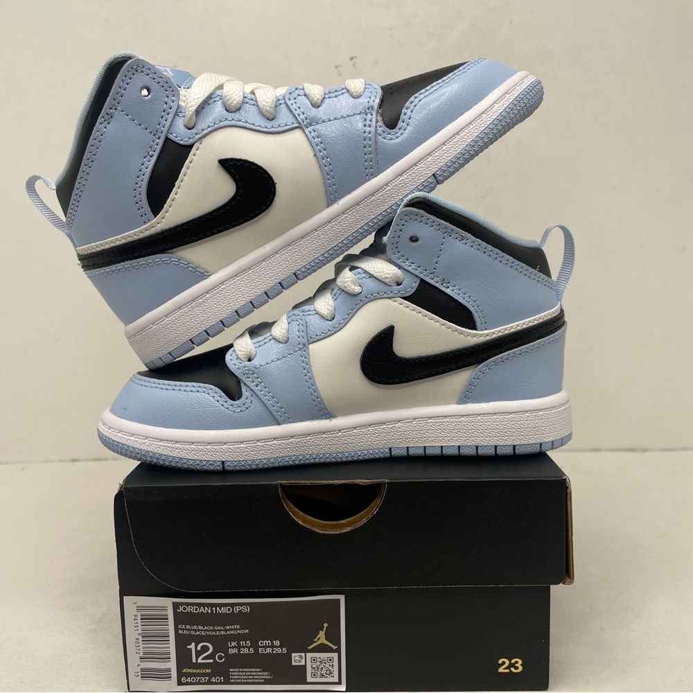Nike Air Jordan 1 Retro Mid PS “Ice Blue” 2023 - Picture 3 of 4